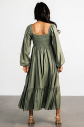 Brittany Long Sleeve Dress | Olive - Baltic Born